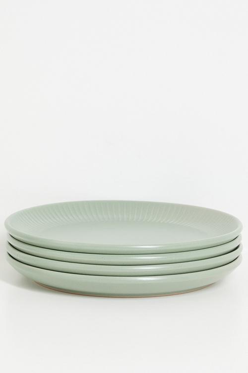 Embossed side plate - Green