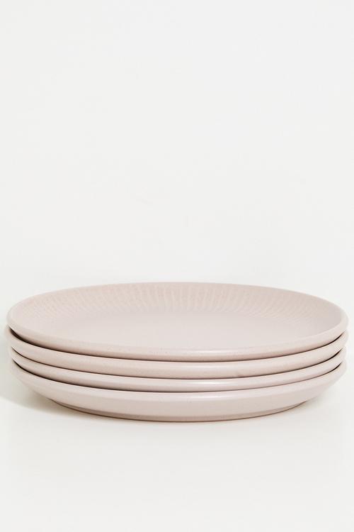 Embossed side plate - Pink