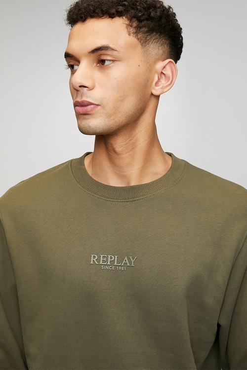 Cotton Terry Fleece Sweater - Green