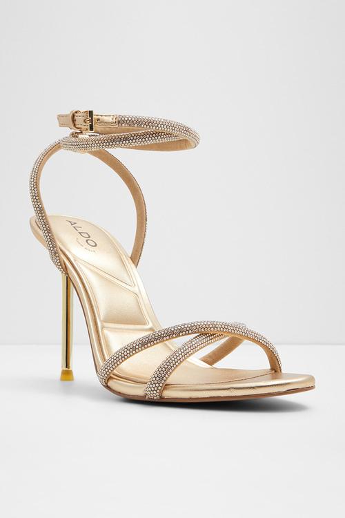 Manaelden ankle strap heel - gold