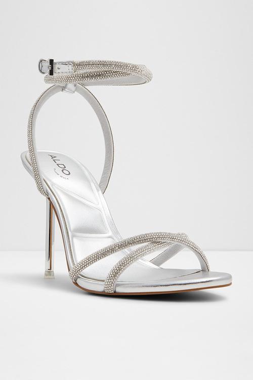 Manaelden ankle strap heel - silver
