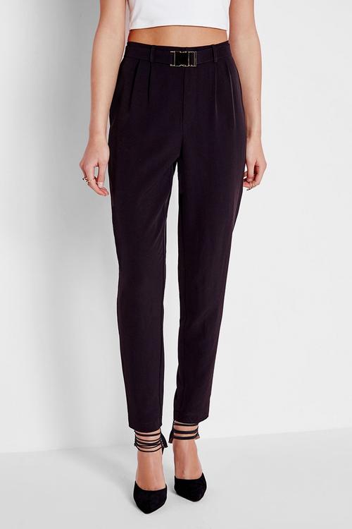 Buckle Detail Cigarette Trousers