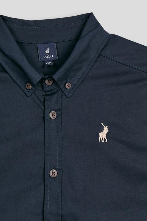 Boys nicholas long sleeve shirt - navy