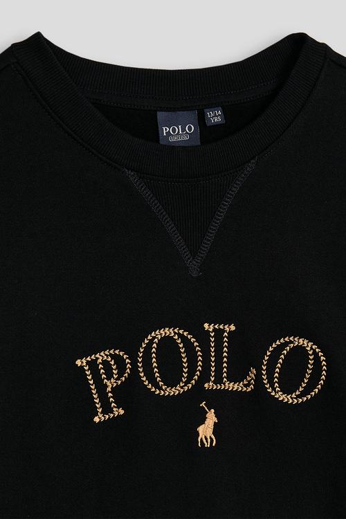Hannah embroidered sweater - black