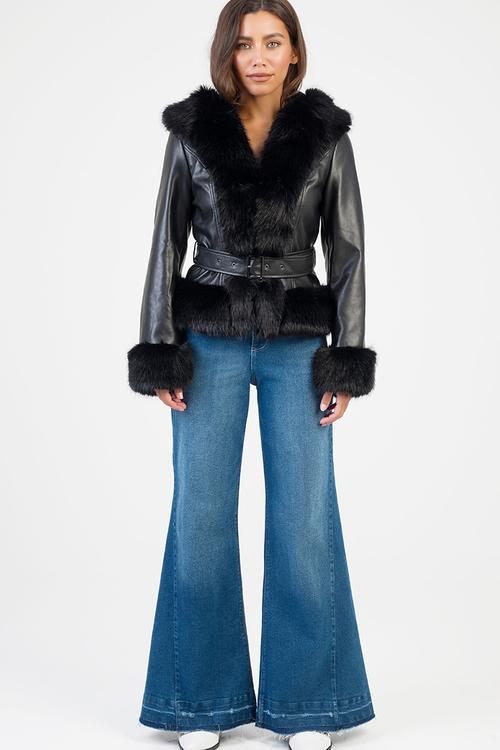 Cherish You Belted Jacket - Black