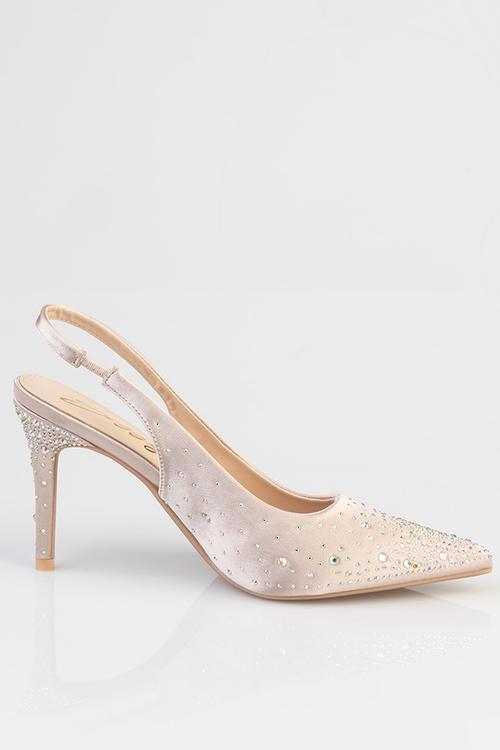 Aline slingback bling heel - neutral