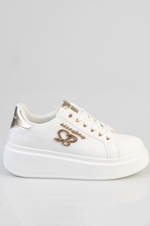 Noella Platform Basic Sneaker - White