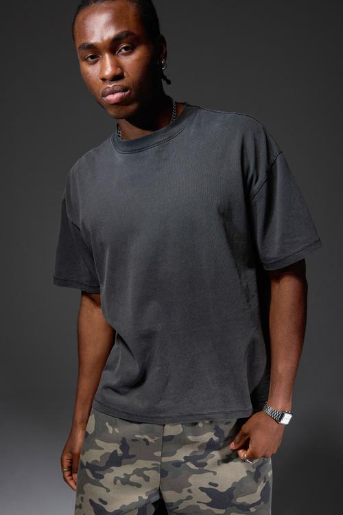 Authentics Blank Tee - Washed Black
