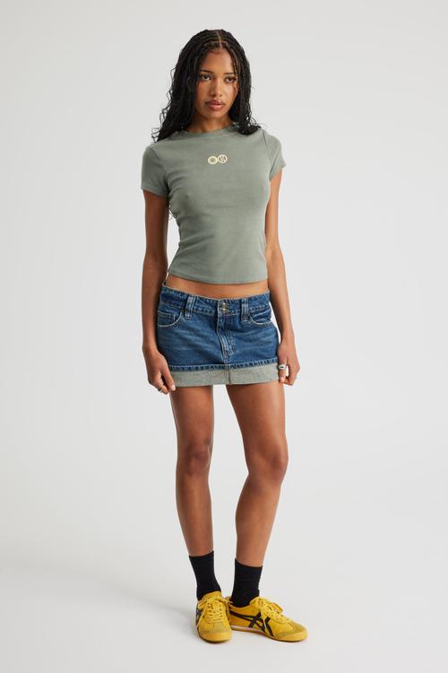 Fitted Graphic Tee - Washed Dirty Sage / Og