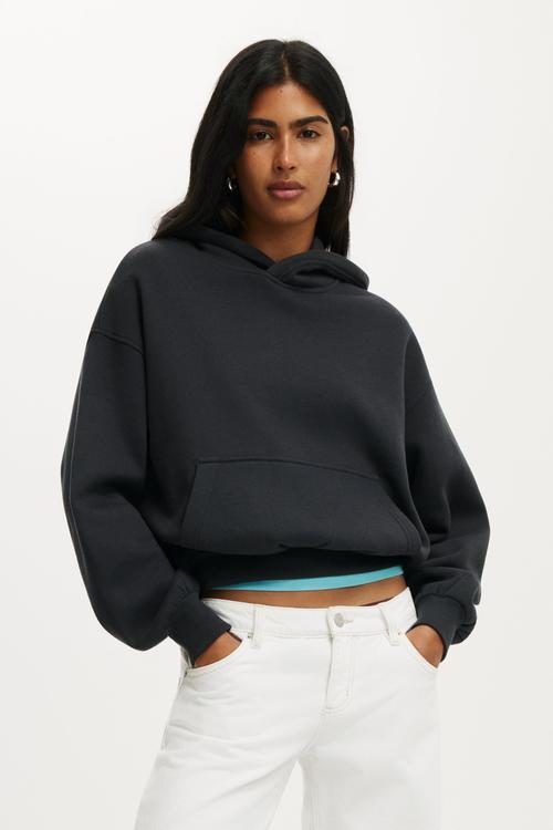 Boxy Fleece Hoodie - Shadowstone