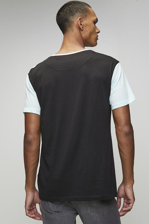 Crew Neck Short Sleeve T-Shirt  - Pale Mint/Optic White/Jet Black