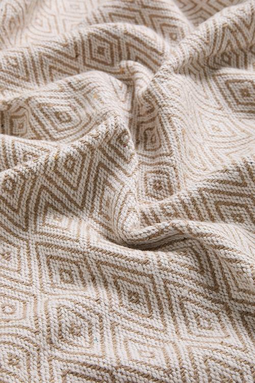 Diamond cotton Throw Natural