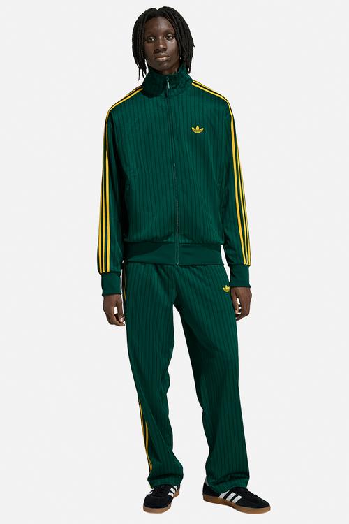 Firebird Loose Pinstripe Track Top- Collegiate Green