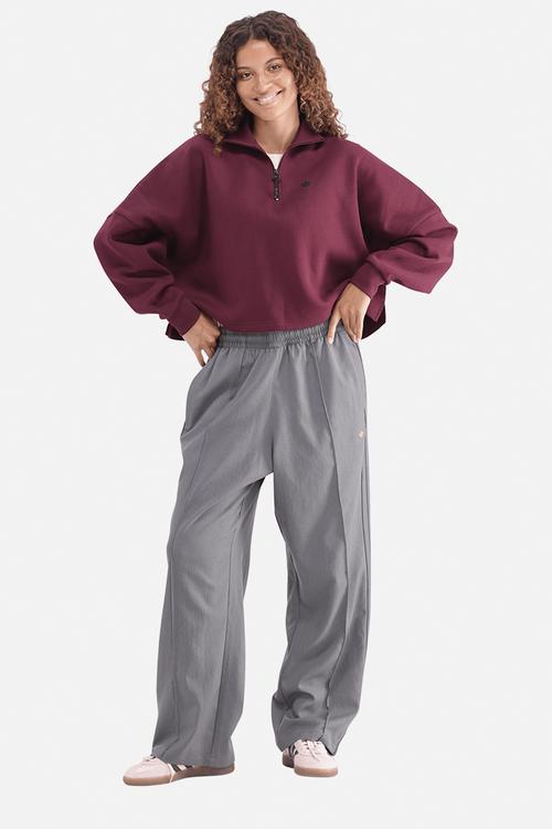 Ess Half Zip Fl W S26 - Maroon