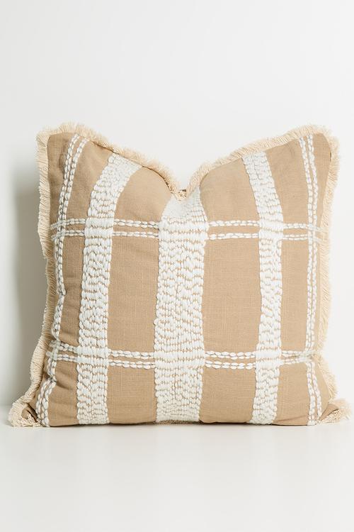 Suze Embroidered  Check Cotton Scatter