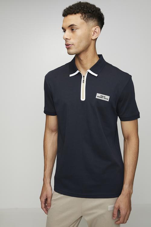Kenneth Sport Ss Heat Sealed Golfer - Navy