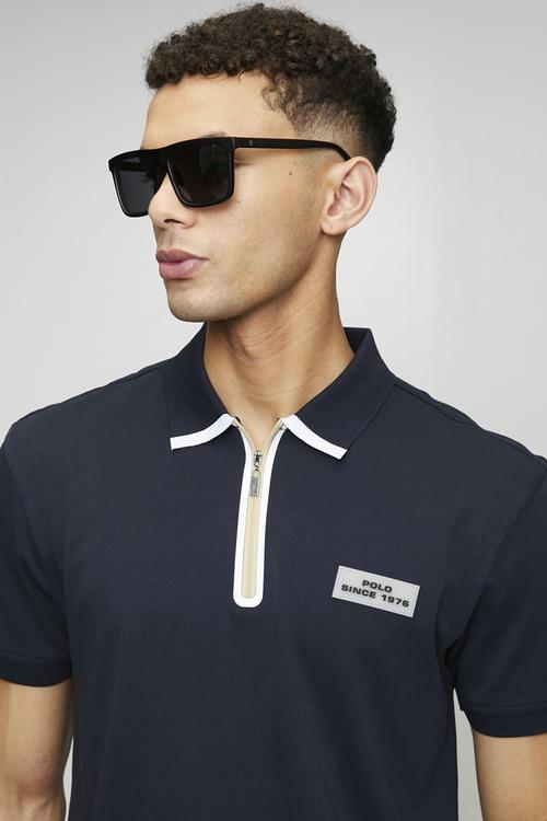 Kenneth Sport Ss Heat Sealed Golfer - Navy