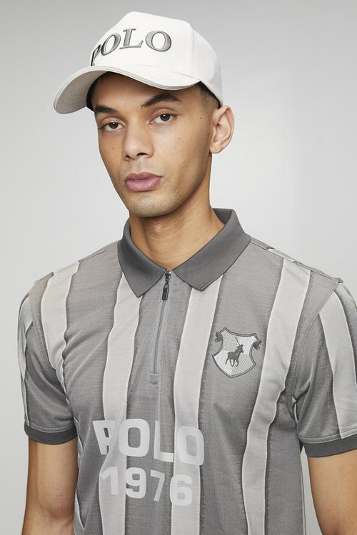 Mabaso Sport Ss Striped Golfer - Grey