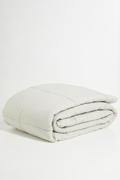 Cotton Stone Washed Quilt Natural