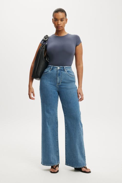 Curvy stretch wide jean - pisces blue