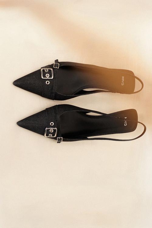 Mecha slingback heel - navy