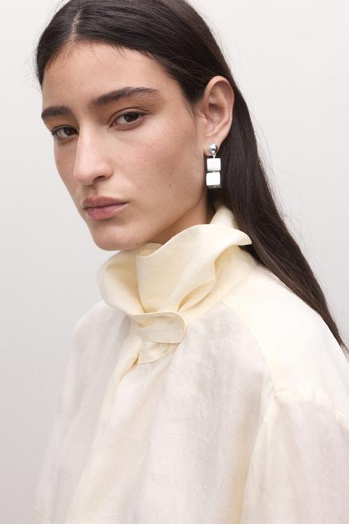 Dice earrings - silver