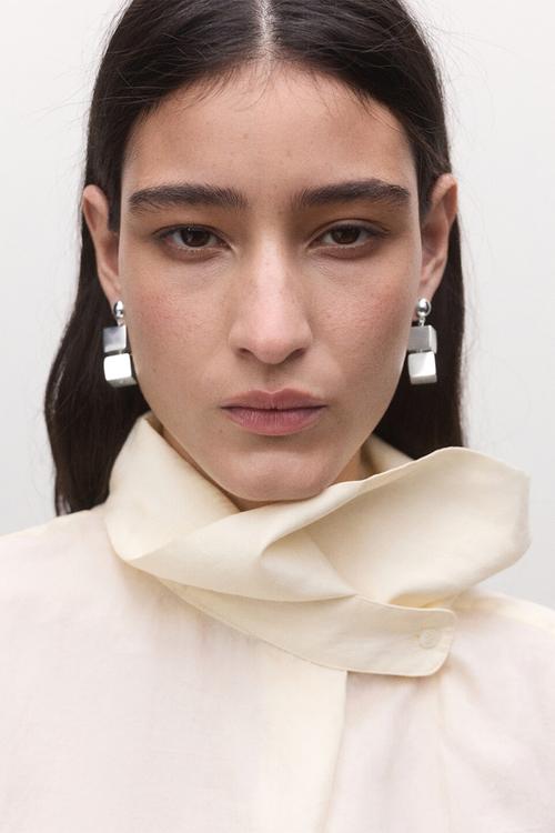 Dice earrings - silver