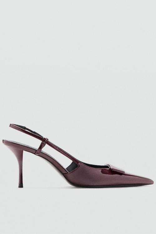 Day stiletto slingback heel - dark red