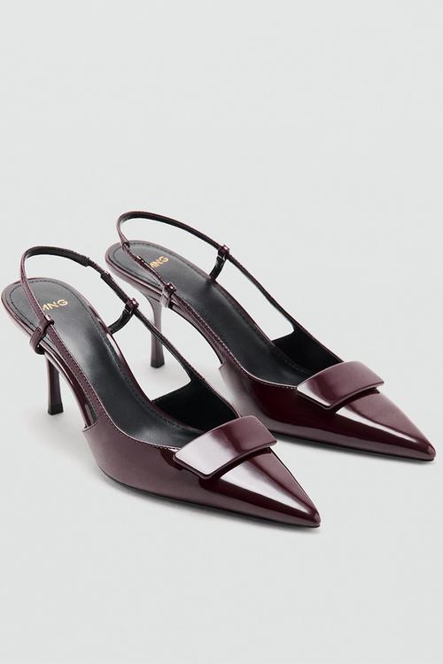 Day stiletto slingback heel - dark red