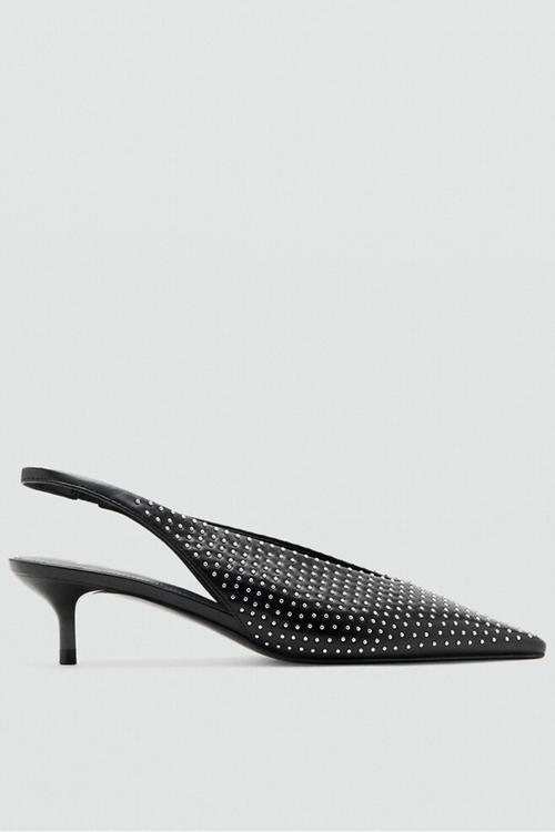 Vis slingback heel - black