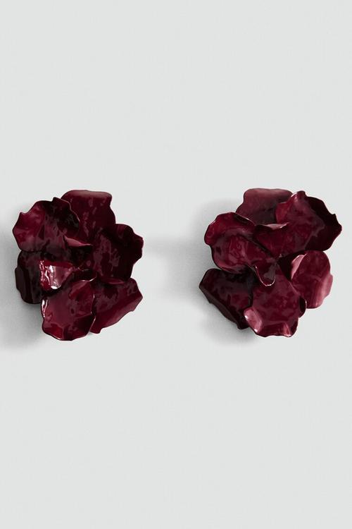 Edurne earrings - dark red
