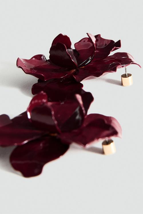 Edurne earrings - dark red