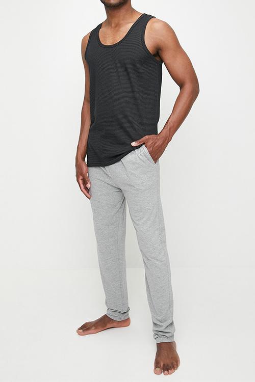 2Pk Eyelet Vests - Black/Grey 