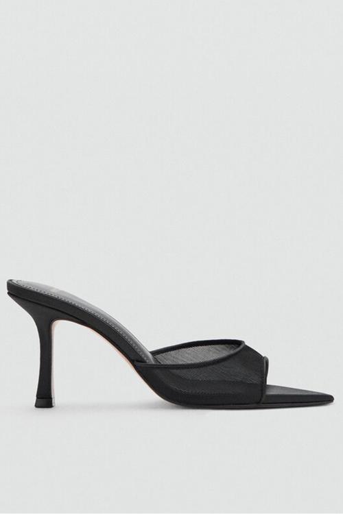 Pepym1 stiletto mule heel - black