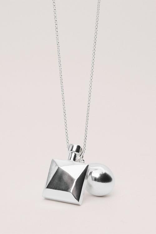 Bottle necklace - silver