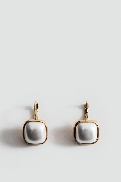 Carmela earrings - white/gold