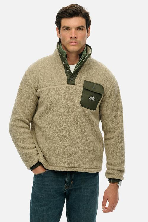 Fuji Fleece Henley - Winter Twig Beige