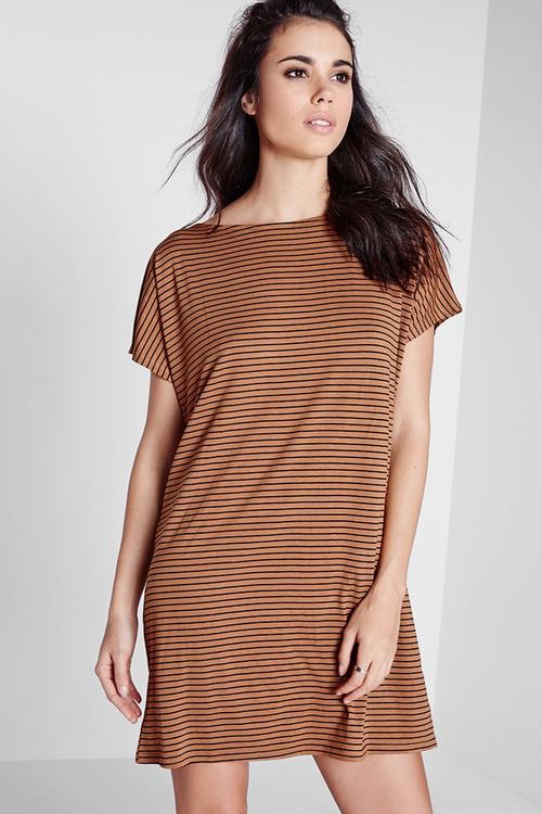 Oversized stripe t-shirt dress