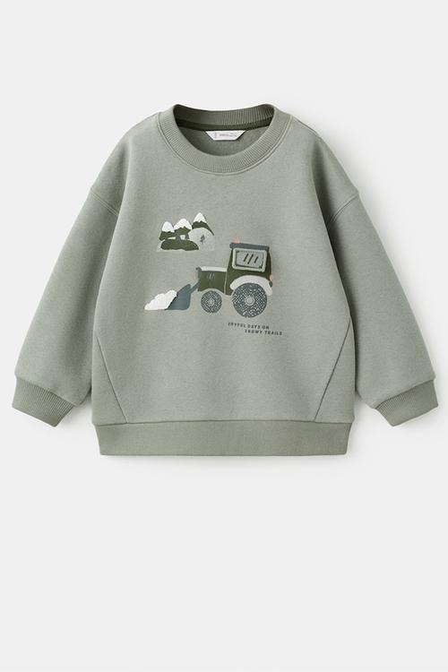 Sweatshirt SNOWCAR - Medium Green