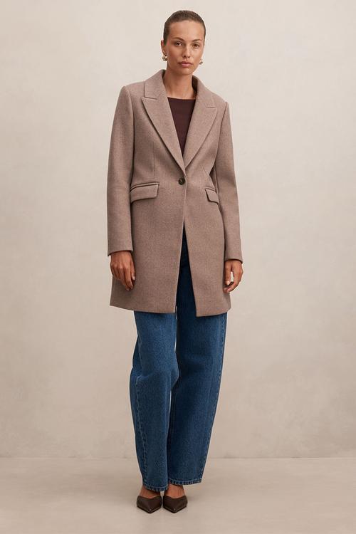 Brianna coatigan in maple marle