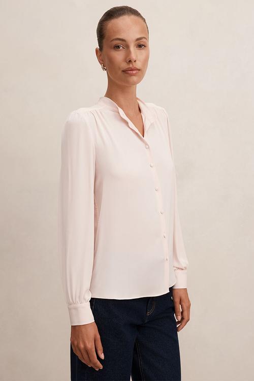 Bailey long sleeve blouse in rosewater