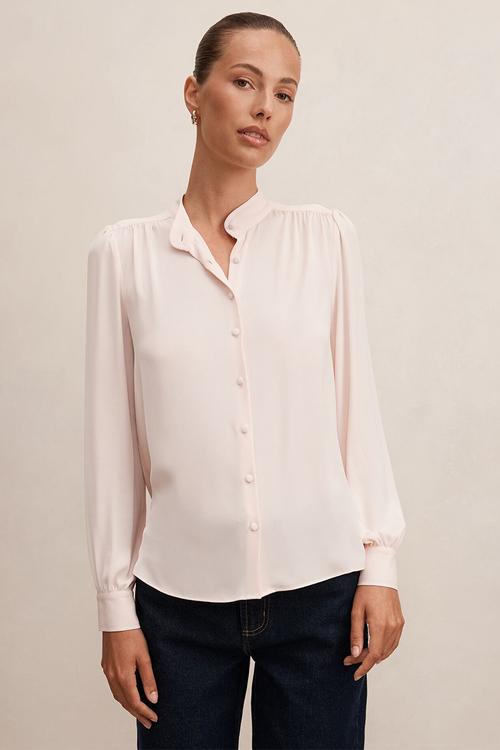 Bailey long sleeve blouse in rosewater