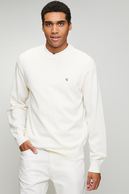Long sleeve Ez Cotton Crewnk Sweater 12Gg - Tofu