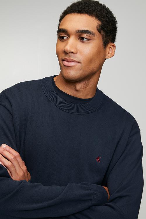Long sleeve Ez Cotton Crewnk Sweater 12Gg - Dark Sapphire