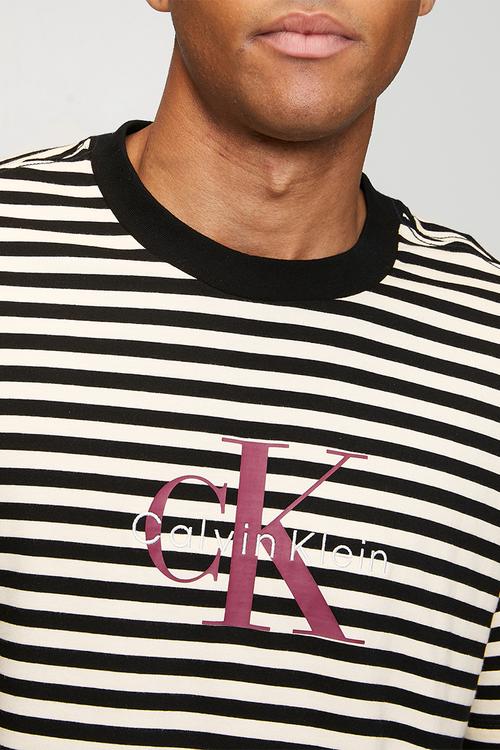 Short sleeve 20s stripe jersey monologo cn tee - multi