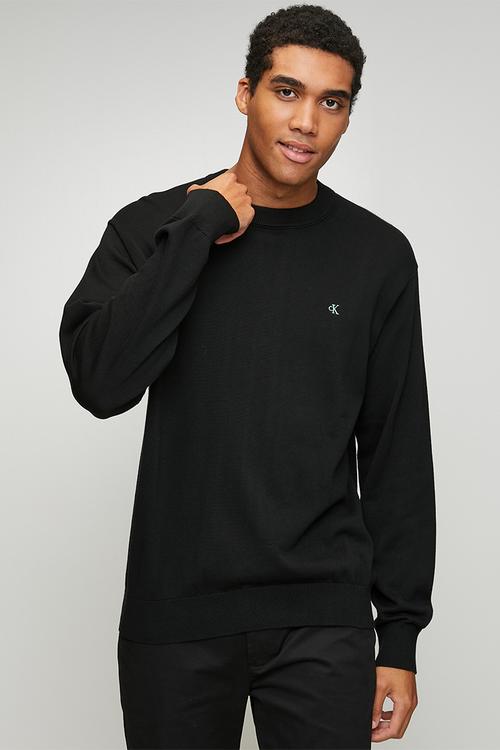 Long sleeve Ez Cotton Crewnk Sweater - Black