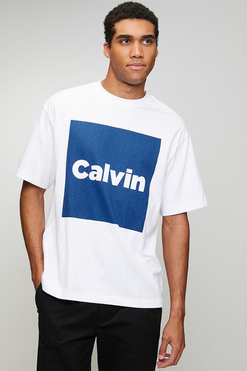 Short sleeve 16S Io Calvin Box Graphic Tee - Brilliant White