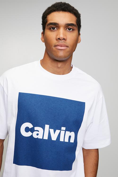 Short sleeve 16S Io Calvin Box Graphic Tee - Brilliant White