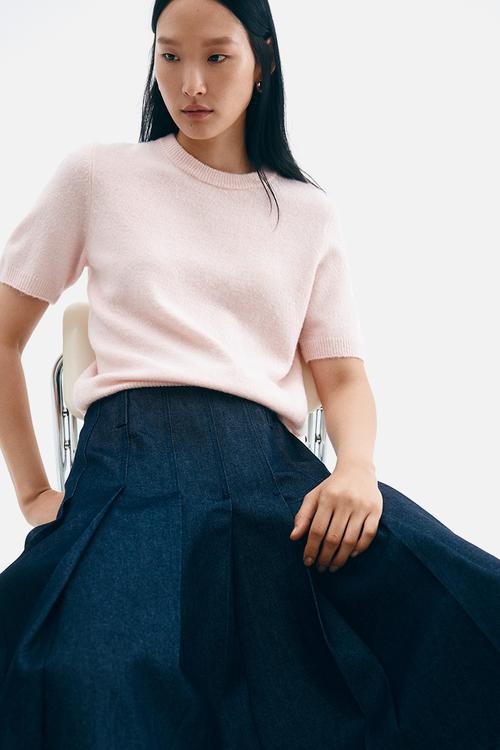 Fine-knit jumper - powder pink 