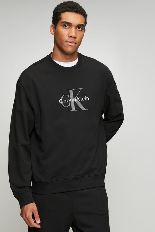Long sleeve  eu 350terry monologo cn sweatshirt - black